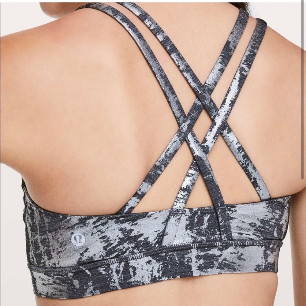 Lululemon Energy Bra- High shine foil